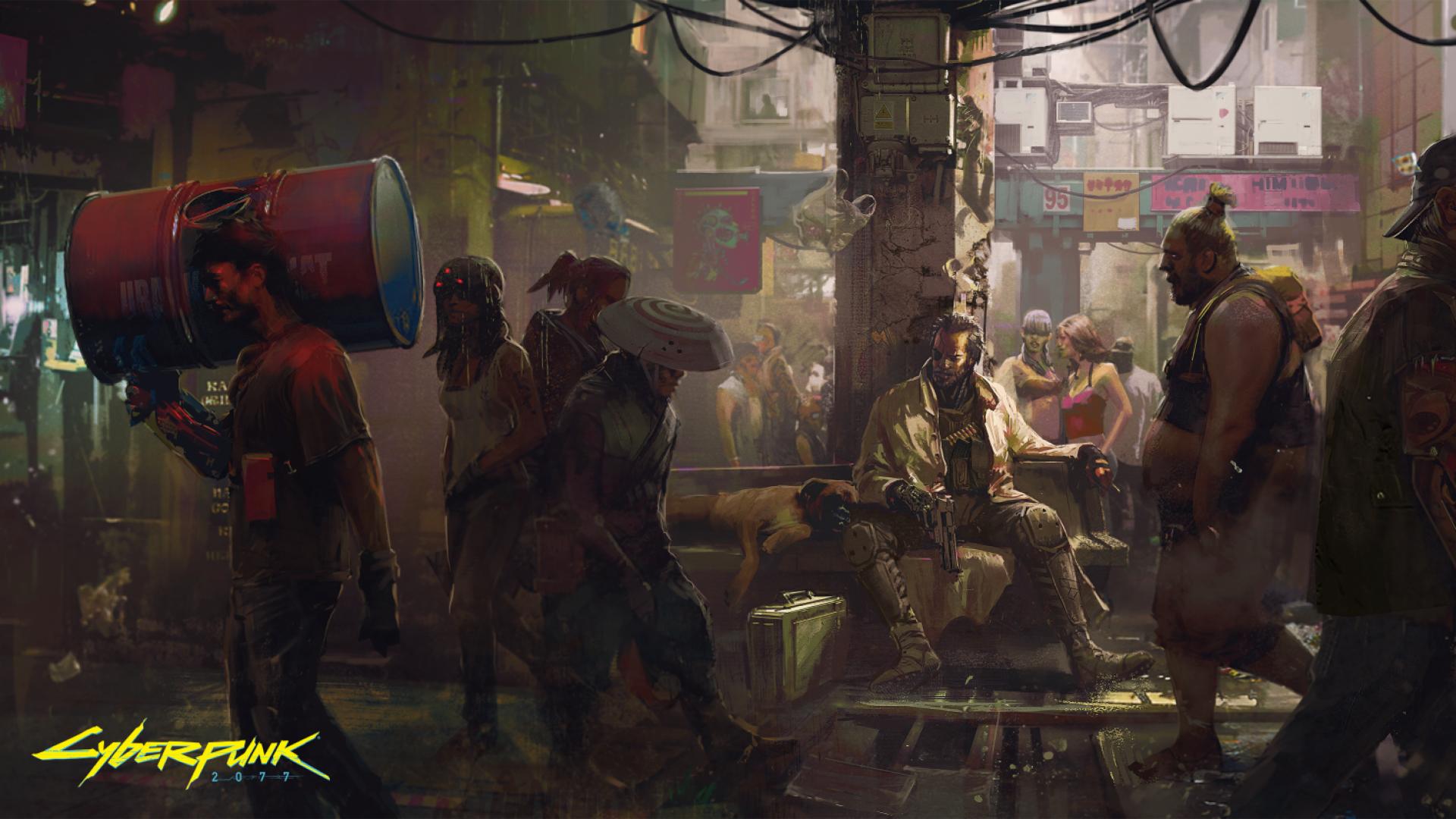 Cyberpunk 2077 Night City street where ripperdocs fit cyberware
